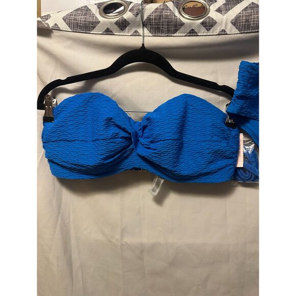 NWT Victoria Secret Twist Push-Up Bandeau Top Size 38D Matching Bottoms Size XXL - Picture 2 of 6
